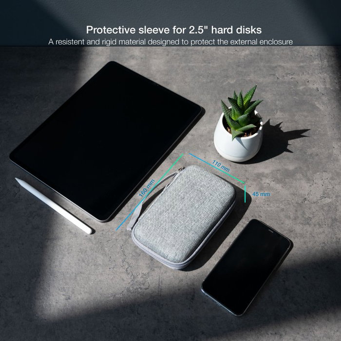 Tooq Estuche Protector para Caja Externa 2.5 Pulgadas Gris TQBC-E2503G Tooq Estuche Protector para Caja Externa 2.5 Pulgadas Gris TQBC-E2503G